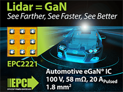 EPC新推面向激光雷达应用的集成电路通过车规认证